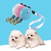 Hundekragen einziehbarer Leinen 2m Länge Mini Taschenabkommen mit verstellbarem Metallkarabiner für S/M -Größe Welpe und Kitty Pet Automatik Automatisch