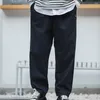 メンズパンツマデンメン用のイージーカーゴルーズカジュアルポケットロープドローストリングオーバー