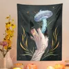 Cameses Mantar Cadı Goblen Mandrake Duvar Asma Orman Büyüsü El Salonu Yatak Odası Yurt Ev Dekoru Art Deco