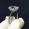 Handgefertigter Radiant Cut 3CT Labor Diamond Ring 925 Sterling Silber Bijou Engagement Ehering Band Ringe für Frauen Brautparty Schmuck 167W