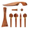 Accessori Violin Set 7pcs/Set 3/4 4/4 Chinrest Tail Piegs Tunning PEGS Endpin Rosewood Inlaiid Boxwood Violin Sostituzione Accessori violino