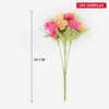 Decorative Flowers Wreaths Artificial Flower Silk Hydrangea White Wedding Small Bouquet Fake Flower for Party DIY decoration