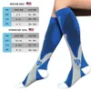 Chaussettes chaussettes de compression de bonne humeur pour hommes femmes courir le gymnase de gymnase de cyclisme des chaussettes sportives adaptées à une variqueur médicale