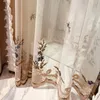 Cortina de cortina de tela bordada de renda roxa splicing cortinas de veludo espessadas para a sala de estar quarto de janela francesa villa villa