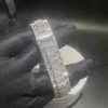 Montre mécanique en acier inoxydable personnalisé Iced out vvs Hiphop Moisanite Diamond Watch