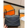 Genuine Leather Shoulder Bag Luxury Hermly Bag Designer Bag Litchi Pattern 26cm 30cm Soft Cow Skin Women Totes Dumpling Purses and Handbags Silver Hardware HM Bag 776