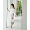 Partykleider Ziqiao Japanisches Freizeitkleid 2024 Sommer Frauen Kleidung Französische Puffhülle weißer Chiffon sanfter Windrock