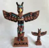 Sculptures faites à la main Alaska totem statue résine créative artisanat mondial tourisme de souvenirs de souvenirs de souvenirs décoratifs pour la maison