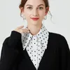 Bow Ties Polka Dots Shirt Collier détachable pour femmes Blouse de chemisier Tops Fake Femelle Amovable Flasy Accessoire