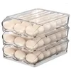 Bouteilles de rangement Refrigérateur d'oeufs Refrigérateur Auto Rolling Plateau de récipient empilable pour tri et stocker Organisateur de réfrigérateur