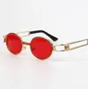 Nowe precyzyjne okrągłe okrągłe okulary przeciwsłoneczne kobiety vintage steampunk słoneczne okulary mężczyźni przezroczyste soczewki okulary przeciwsłoneczne okulos
