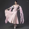 Stage noszenie sukienki taneczne Kobiety wróżka wróżka odzież Modern Waltz konkurs odzież Kostium Promowa NV19434