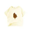 Peuter Kid Baby Baby Boys Klees Summer Top Kort Mouw katoenen T -shirt Loose baby regenboog ijs T -shirt Childrens Outfits 240506