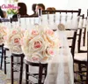 18cm7in fita de seda rosa flor bola artificial de buquê de pomander beijo de beijo de casamento decorações de peça central de casamento8224459