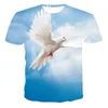 T-shirts masculins 2024 3D Impression de la dernière série de pigeons animaux pour le printemps et l'été Sports T-shirt décontracté 2xs-6xl