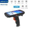 Escáneres de 5.5 pulgadas Android Handheld 1D 2D QR Barcode Scanner PDA RFID LARGN RANGO UHF con pistola de agarre de pistola para inventario de almacén