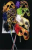 Nouveau 30pcs Venetian Half Face Flower Mask Masquerade Party on Stick Mask Sexy Halloween Christmas Dance Wedding Party Mask I0485653561