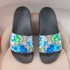 35-45 designer Italy Slippers paris New Rubber Slides Sandals Floral Brocade Women Men Slipper Flat Bottoms Flip Flops Womens Fashion Striped Beach AAAAA+