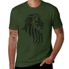 Heren Polos Lion Tribal Tattoo Style Distressed Design T-shirt Oversized Sweat Tops Heren lange T-shirts