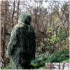 Jagen sets camouflage ghillie suit geheime antenne schietende kleding sluipschutter pakken kleding voor drop levering sporten buitenshuis atleti dhw5a