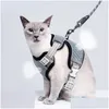 Dog Collars Leashes Atuban Cat Harness And Leash For Walking Small Escape Proof Large Adjustable Reflective 230620 Drop Delivery Home Dhq5P