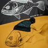 Мужские футболки Madden Retro Deep Sea Fish School Print Printed с животным с рисунком круглой шеи с короткой рукава