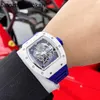 RICHAMILLS Watch Mens Series RM055 White Ceramic Japan Limited Edition Manual Mécanical Fashion Casual Single