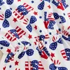 Rompers Independence Day Baby Girl Casual Spaghetti Stars Stars Princhonete Print Levespuit para roupas infantis H240507