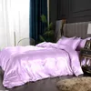 Bonenjoy 1pc okładka łóżka na letnią królową rozmiar kołdry Satin Parrure de Lit 2 -osobowe podwójne pościel bez poduszek 240426