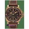 Fashion Luxury Penarrei Watch Designer Box Certificat Série de furtiers Bronze Mécanique automatique pour hommes PAM00968