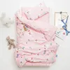 3Pcs Baby Bedding Set Boy Girl Cartoon Soft Kindergarten Cotton Cot Bed Linen Include Pillowcase Bed Sheet Duvet Cover No Filler 240429