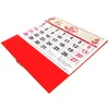 Calendrier décor chinois calendrier calendrier année dragon mur chinois suspendu lunar traditionnel zodiac nouveau shui feng festival printemps