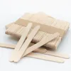 Verktyg 50st/100 st glass Popsicle Sticks Natural Wood Sticks Ice Cream Spoon Hand Crafts Art Ice Cream Lolly Cake Tools