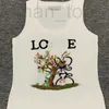 Frauen Tanks Camis Designer Buchstabe Panda Baum klettern gestickelt runden Hals Pullover Strickschiffe Tanktop D0x8