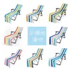 Couvercle de chaise couverture de chaise de plage rayures couleurs absorbantes serviette de plage à fibre ultra fin