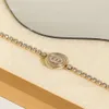 Collier de boucheurs de créateurs Femmes Diamond Pendant Colliers Gold Bijoux de mode Shinny Wedlowerly 266163