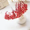 Coiffes de cheveux HimStory Gorgeous Red Pearl Feather Band Crown Handmade Women Ornements Ornements de mariage Accessoires