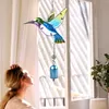 Декоративные фигурки красочные птицы ветряные колокольчики висят на открытом воздухе живая кровать алюминиевый орнамент Домашний сад.