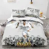 Ensemble de literie 23 pièces sur la couvre-housse de couette Ronaldo Idol Football Star 3D Imprimé Couverture de couette pour adolescents Childre