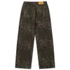 Vintage Leopard Jeans Men Hip Hop Streetwear Harajuku Hip Hop Baggy jeans broek Retro denim broek 240506