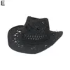 Boinas 1pcs boné verão masculino ao ar livre Mulheres lençóis lençóis de cowboy ocidentais Chapéus de palha larga abrangente praia chapéu de proteção solar de praia