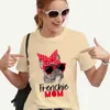 T-shirt pour femmes nouvelles femmes t-shirts décontractés harajuku français bulldog imprime tops tee sue fe t-shirt Frenchie maman t-shirt pour femmes vêtements d240507