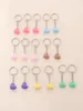 Keychains 16pcs Candy Color Love Heart Pingente Chain Chain Chain Corean Version Af The Feminino Fashion Cute Bag Acessórios Presentes do Dia dos Namorados