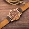 Herren beobachten Luxus -echte Leder Uhren Größe 46mm Holzgelenkscheine Uwood Japan Miyota Quarz Bewegungen mit Schachtel