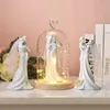 Objetos decorativos Figuras Northeuins Resina Europeia Casamento Noivo Decoração do Dia dos Namorados Presente Estátuas de Casal de Casas de Desktop Artesanato Coleções de Artesanato T24