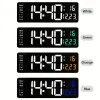 Orologi a LED grande orologio da parete digitale Temperatura telecomandata Data di temperatura Display Regolabile tavolo da luminosità regolabile Aunci murati orologi