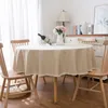 Panno da tavolo 2024 in cotone rotondo e arte lino domestica piccola colore fresco puro _jes914