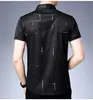 EIOY Men's Dress Shirts New Mens Business Casual Short Sled Shirt No and Wrinkle Resistant Top d240507