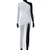 Летнее платье для женщин 2024 пляжный купальный костюм прикрытие с длинным рукавом с высокой талией сплошной спандекс.
