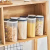 Opbergdozen Bins transparant PP Plastic verzegelde blikjes Graandispensers Opbergdozen Voedingskorrels Rijstcontainers Keukens Q240506
